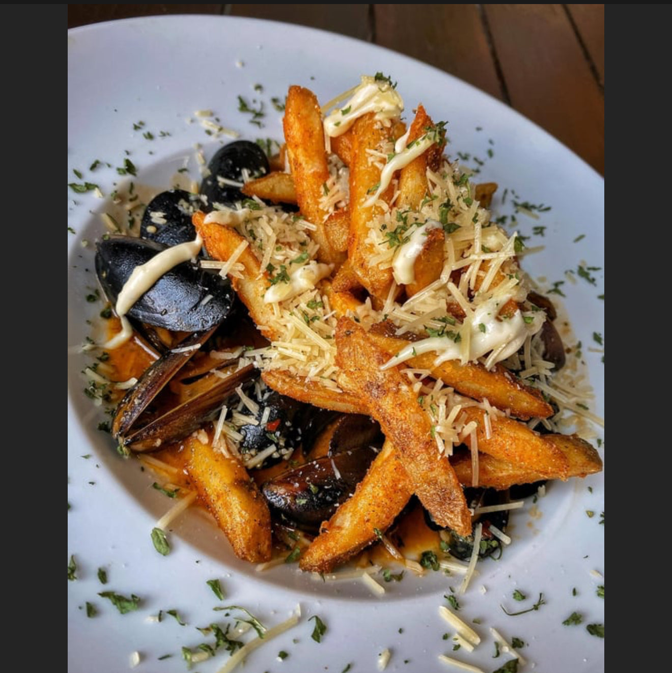 青口贝 和 薯条