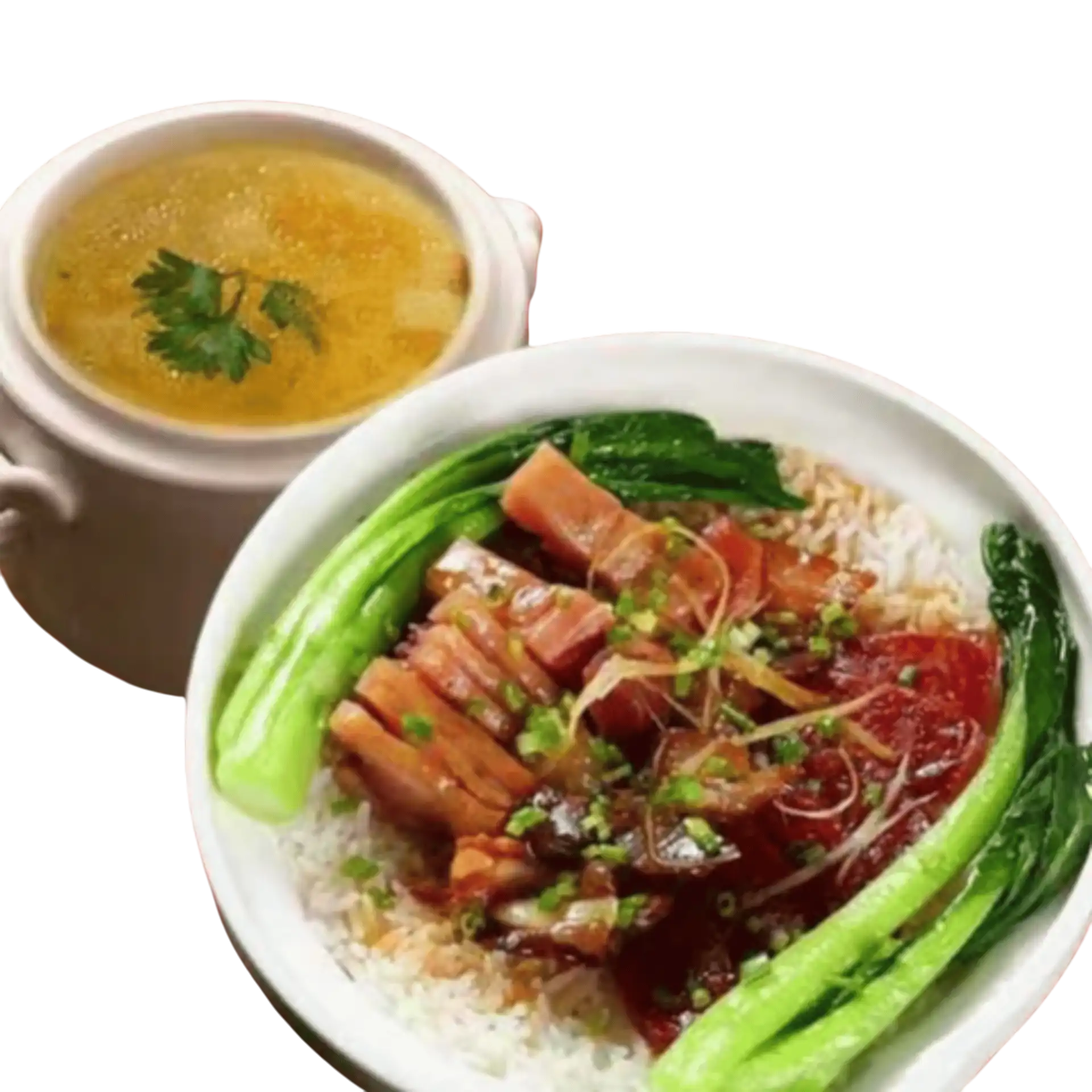 特色腊味蒸飯+老火靓湯