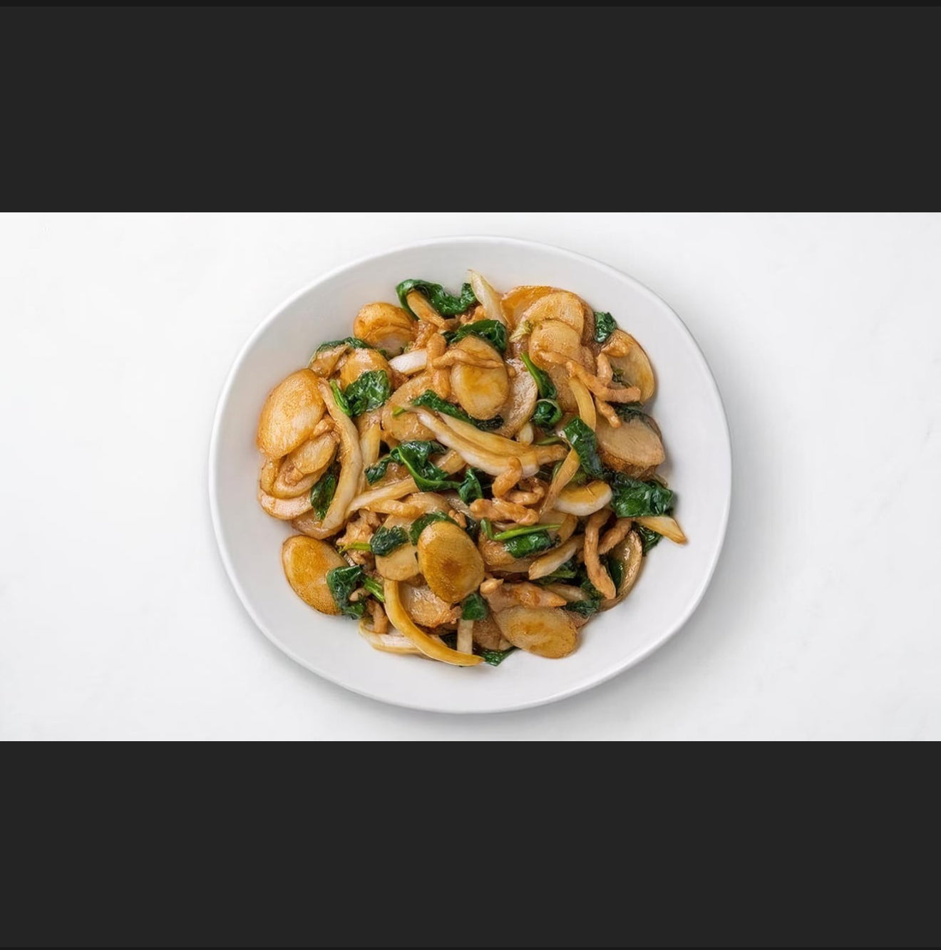 上海年糕佐黑毛豬肉絲炒麵