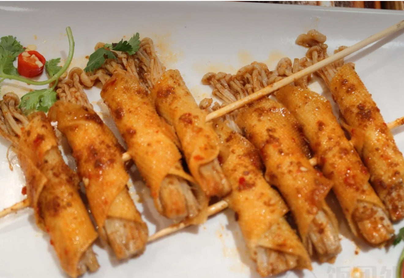 乾豆腐卷金針菇（2串）