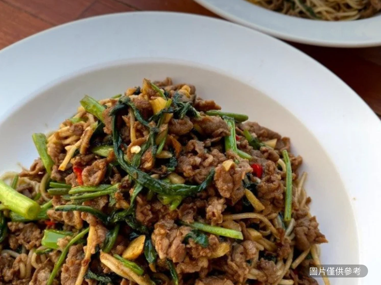 沙茶空心菜牛肉炒麵