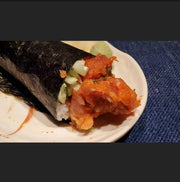 辣碎黃尾魚手卷