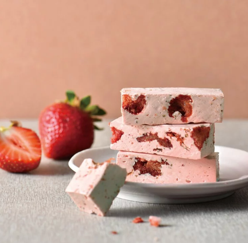 台灣 糖村 草莓牛軋糖-時尚輕巧伴手禮盒2盒+抹茶牛軋糖-時尚輕巧伴手禮盒2盒