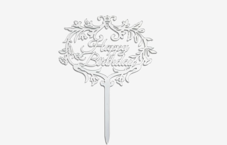 生日快樂標 銀色