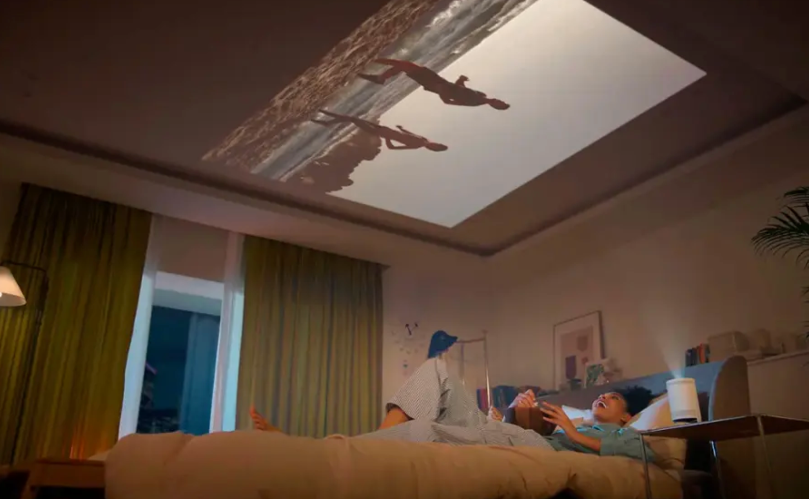 三星Samsung - Freestyle 第二代、 FHD HDR 超高清智慧型便攜式投影機 - 白色