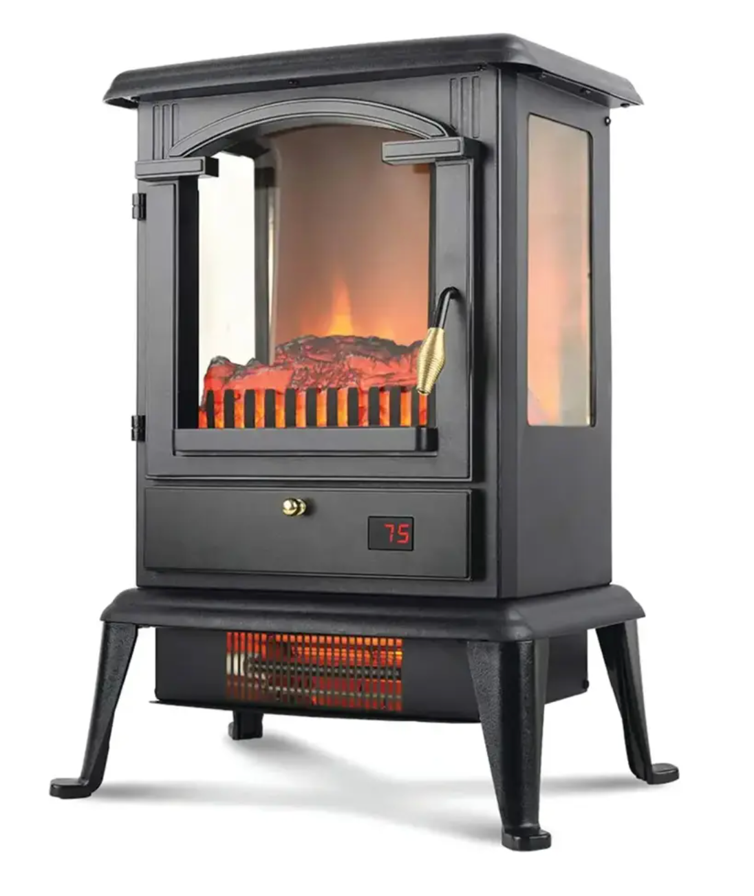 Lifesmart - 三面火焰紅外線加熱爐 - 黑色