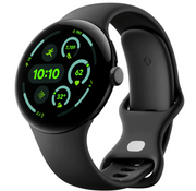 Google - Pixel Watch 3（45 毫米）智慧手錶，搭配黑曜石錶帶 - Wi-Fi - 霧面黑色