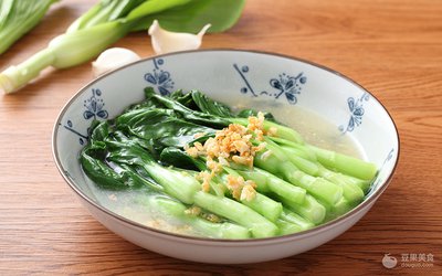 蒜蓉，上湯菜心