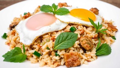 和牛炒飯配煎蛋